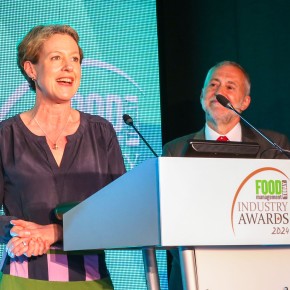 CEO of the FDF Karen Betts said a few words in accepting the award of Food Industry Champion 2024.