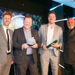 Best Ready to Eat Product: Winner – Wall’s Jumbo Sausage Roll, The Compleat Food Group. (L-R): Ben Gaskins of category partner Poultec Training, Jason Manley and Nick Partridge of The Compleat Food Group and Gary Wilmot.