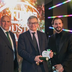 Best Trade Organisation: Winner – Provision Trade Federation (PTF). (L-R): Graeme Rolinson of category partner Rolinson Group, Rod Addy of PTF and Luke Kempner.